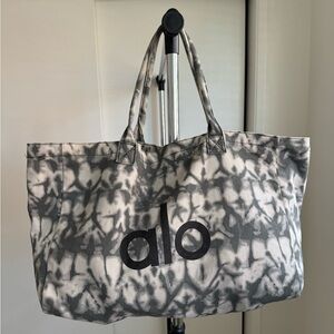 Alo Gray and Black Tote Bag